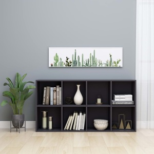 Bibliotecă/Servantă, gri lucios, 66 x 30 x 130 cm, PAL - Img 4