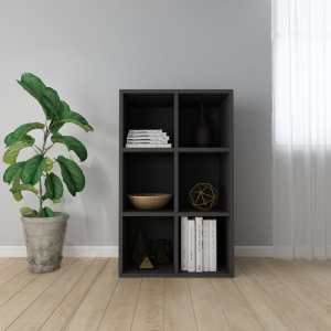 Bibliotecă/Servantă, negru, 66 x 30 x 97,8 cm, PAL