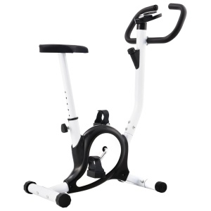 Bicicletă fitness cu curea de rezistență, negru