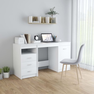 Birou, alb, 140 x 50 x 76 cm, PAL