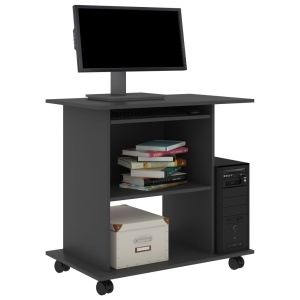 Birou de calculator, gri, 80 x 50 x 75 cm, PAL - Img 3