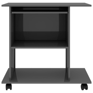 Birou de calculator, gri extralucios, 80 x 50 x 75 cm, PAL - Img 4