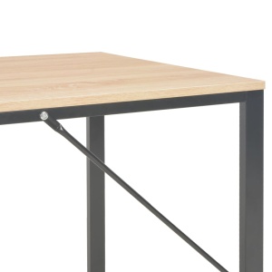 Birou de calculator, negru și stejar, 120 x 60 x 73 cm - Img 5