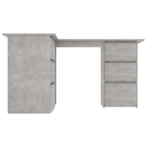 Birou de colț, gri beton, 145 x 100 x 76 cm, PAL - Img 8