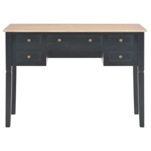 Birou de scris, negru, 109,5 x 45 x 77,5 cm, lemn - Img 3