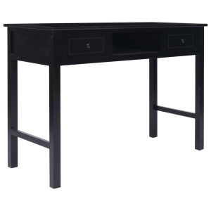 Birou de scris, negru, 110 x 45 x 76 cm, lemn - Img 2