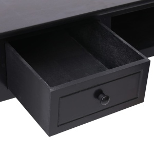 Birou de scris, negru, 110 x 45 x 76 cm, lemn - Img 5