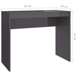Birou, gri lucios, 90 x 40 x 72 cm, PAL - Img 5