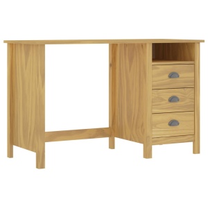 Birou Hill Range cu 3 sertare, 120x50x74 cm, lemn masiv de pin