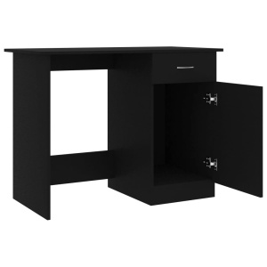 Birou, negru, 100 x 50 x 76 cm, PAL - Img 5