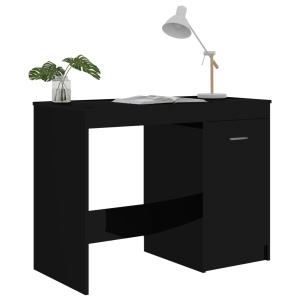 Birou, negru extralucios, 100 x 50 x 76 cm, PAL - Img 4