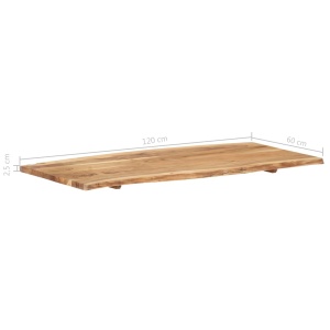 Blat de masă, 120x60x2,5 cm, lemn masiv de acacia - Img 4