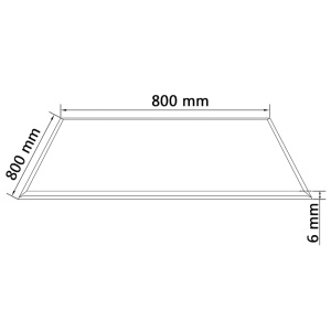 Blat de masă din sticlă securizată pătrat 800 x 800 mm - Img 4