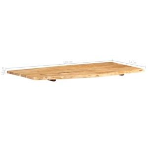 Blat lavoar de baie, 120 x 55 x 2,5 cm, lemn masiv de acacia - Img 4