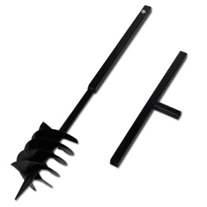 Burghiu manual găuri in pământ 180 mm cu tub prelungitor 13 m - Img 3