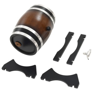 Butoi de vin cu robinet, 6 L, lemn masiv de pin - Img 7