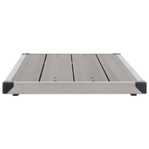 Cădiță de duș de exterior gri 110x62 cm WPC și oțel inoxidabil - Img 8
