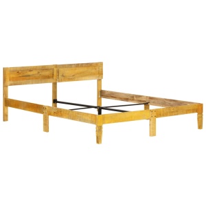 Cadru de pat, 180 cm, lemn masiv de mango - Img 9