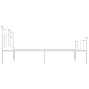 Cadru de pat, alb, 120 x 200 cm, metal - Img 4