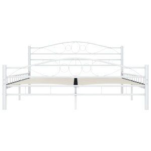 Cadru de pat, alb, 140 x 200 cm, metal - Img 3