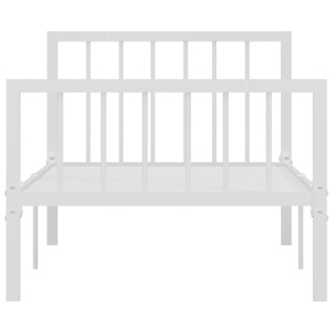 Cadru de pat, alb, 90 x 200 cm, metal - Img 3