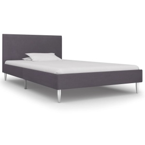 Cadru de pat, gri, 90 x 200 cm, material textil