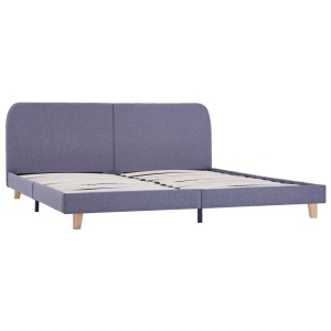 Cadru de pat, gri deschis, 160 x 200 cm, material textil - Img 2
