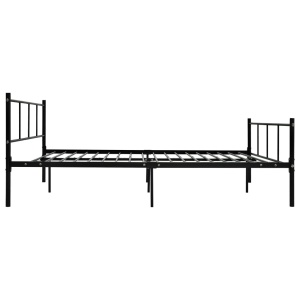 Cadru de pat, negru, 120 x 200 cm, metal - Img 4