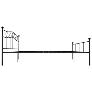Cadru de pat, negru, 180 x 200 cm, metal - Img 4