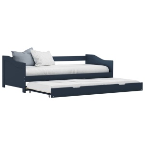 Cadru pat canapea, extensibil, gri, 90 x 200 cm, lemn de pin