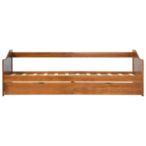 Cadru pat canapea extensibil, maro miere, 90 x 200 cm, lemn pin - Img 4