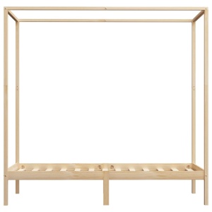 Cadru pat cu baldachin, 90x200 cm, lemn masiv de pin - Img 3