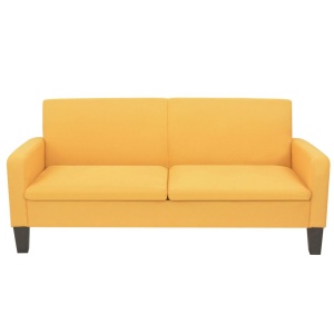 Canapea cu 3 locuri, 180 x 65 x 76 cm, galben - Img 2