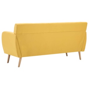 Canapea cu 3 locuri, material textil, 172 x 70 x 82 cm, galben - Img 5