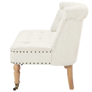 Canapea din material textil, 94 x 67 x 76 cm, alb - Img 3