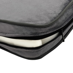 Canapea pentru câini, gri, 81x43x31 cm, pluș & piele ecologică - Img 7