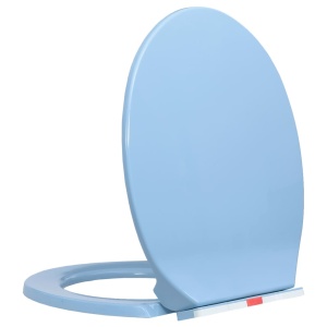 Capac WC inchidere silențioasă eliberare rapidă albastru oval - Img 3