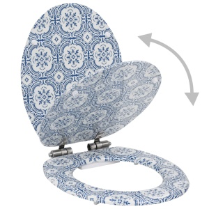 Capace WC cu inchidere silențioasă 2 buc. MDF design porțelan - Img 3