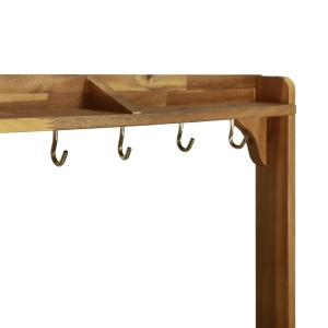 Cărucior bucătărie grădină, 92x43,5x141,5 cm, lemn de acacia - Img 6