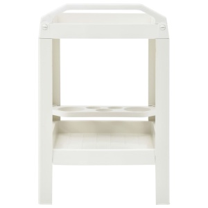 Cărucior de băuturi, alb, 69 x 53 x 72 cm, plastic - Img 3