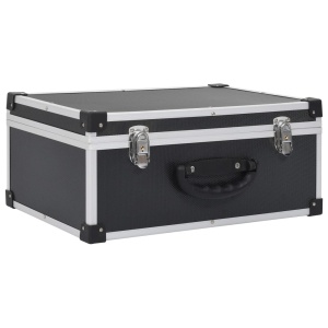 Casetă pentru 80 CD-uri, aluminiu, ABS, negru - Img 2