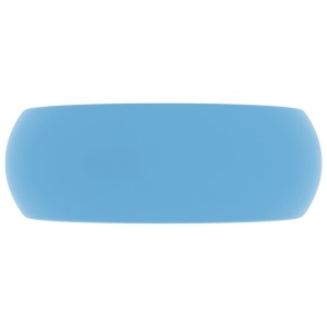 Chiuvetă baie lux albastru deschis mat 40x15 cm ceramică rotund - Img 4