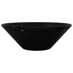 Chiuvetă ceramică pentru baie, rotundă, neagră - Img 6