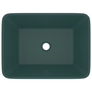 Chiuvetă de baie lux, verde inchis mat, 41x30x12 cm, ceramică - Img 3