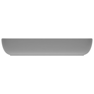 Chiuvetă dreptunghiulară lux gri deschis mat 71x38 cm ceramică - Img 4