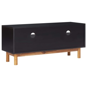 Comodă TV, 100 x 35 x 45 cm, lemn masiv de acacia și MDF - Img 4