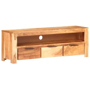 Comodă TV, 119 x 30 x 41 cm, lemn masiv de acacia - Img 11