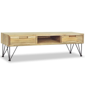 Comodă TV 120 x 35 x 35 cm, lemn tec masiv