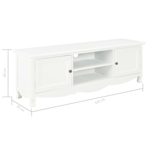 Comodă TV, alb, 120 x 30 x 40 cm, lemn - Img 9