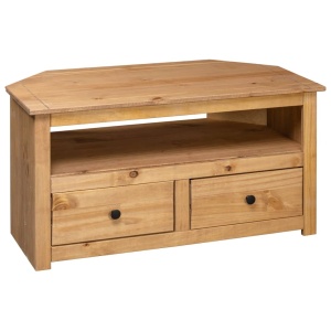 Comodă TV de colț, 93x49x49 cm, lemn masiv de pin, gama Panama - Img 4